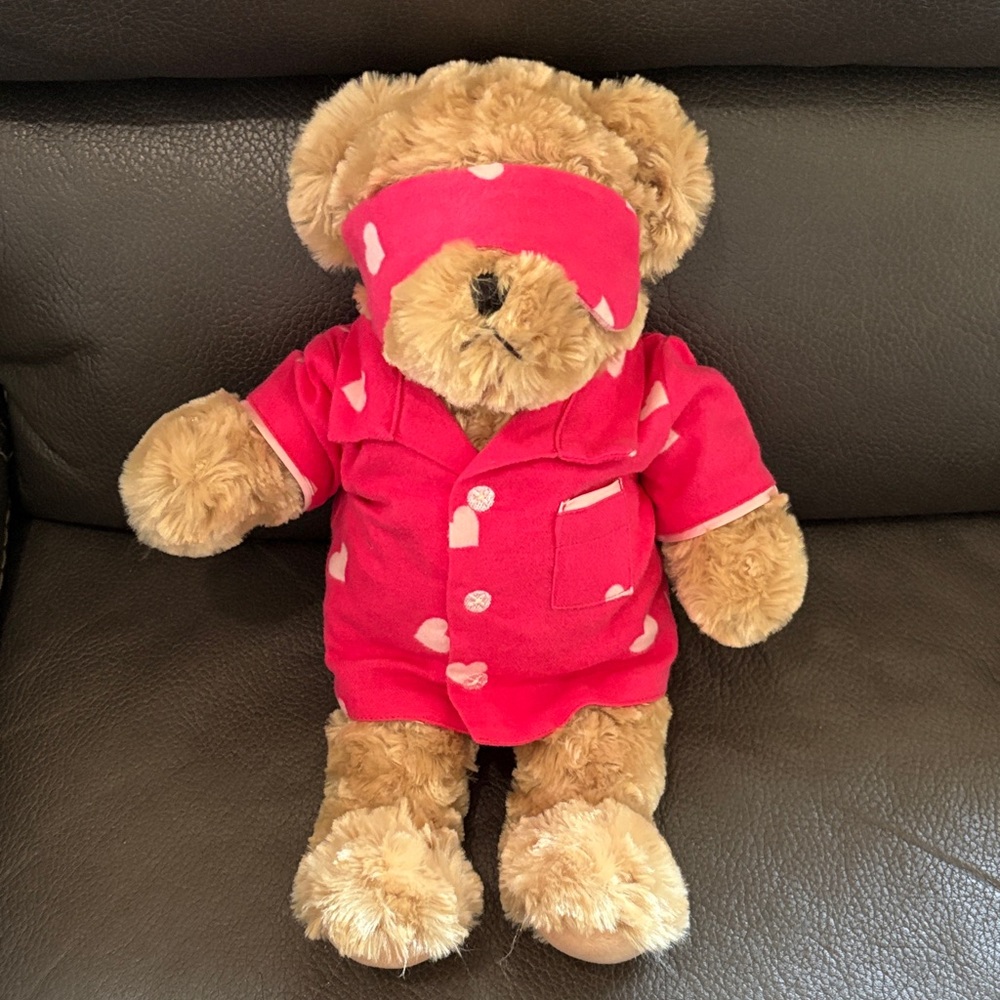 New York and company stuffed Teddy with valentines pjs